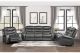 9405GY-3 GRAY RECLINING SOFA