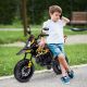 Qaba 12V Aprilia Licenced Kids Motorcycle with Training Wheels, Spring Suspension, LED Light, USB, Music, Yellow