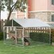  6.6' x 6.6' x 4.9' Dog Kennel Outdoor for Small Medium Dogs with Waterproof Roof, Silver