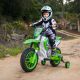 Aosom 12V Kids Motorcycle w/ Treaded Tires, 5mph Top Speed Electric Bike for Kids, Ride On Motorcycle w/ Training Wheels, Battery Charger, Spring Suspension, Green
