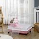  2-Level Small Animal Cage Rabbit Hutch with Wheels, Removable Tray, Platform and Ramp for Bunny, Chinchillas, Ferret, Pink