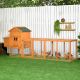  Extra Large Run Included Chicken Coop with Removable Tray Orange