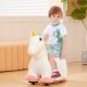 Qaba Kids Ride on Unicorn, 6V Battery Powered Electric Ride on Animal Toy w/ Music Forward, Foot Pedal for Aged 18-36 Months