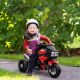 Aosom 6V Kids Motorcycle Toddler Ride-on Toy, High-Traction Battery-Operated Mini Electric Motorbike with Forward/Reverse Switch, Music, Headlights, Horn,Red