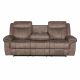 PFBDB69721B/ SH3814BRW  LIGHT BROWN SOFA WITH DROP DOWN TABLE AND DRAWER