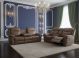 60900D 2Pc Crockett Brown Manual Reclining Sofa Set (Sofa + Love)