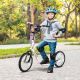 Aosom Youth Scooter Kick Scooter for Kids 5+ with Adjustable Handlebar Front and Rear Dual Brakes Inflatable Wheels, White