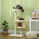  Cat Tree, 3 Level Cat Tower with Scratching Posts, Bed, Condo, Badminton Toys, for Multiple Kittens