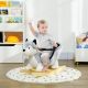 Qaba Toddler Rocking Chair Husky-Themed Rocking Animal with Wooden Base, Seat Belt for Kids 18-36 Months
