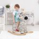 Qaba Zebra Shaped Kids Rocking Horse with Realistic Sound for 2-4 Years, Black