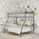 SH550GYTF GRAY TWIN/FULL BUNKBED SET