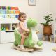 Qaba Baby Rocking Horse, Kids Ride On Dragon Toy with Realistic Dragon Roar and Safety Belt for Kids 18–36 Months, Green