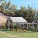  23' x 6.6' Large Chicken Coop with Weather-Resistant Cover for 12-14 Chickens, Silver