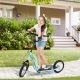 Aosom Youth Scooter Front and Rear Caliper Dual Brakes 12-Inch Inflatable Front Wheel Ride On Toy For Age 5+ - Blue