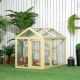  Wooden Chicken Run, Combinable Design with Perches, 4.6' x 2.8', Nature Wood