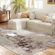  Machine Washable Area Rug 8x10, Non-Slip Modern Abstract Floor Carpet for Living Room, Bedroom, Dining Room, Mixed-Brown
