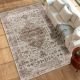  8x10 Area Rug, Vintage Machine Washable Rug, Non-Slip Floor Carpet for Living Room, Bedroom, Dining Room, Tan