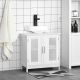  Bathroom Under Sink Cabinet Vanity Unit with Adjustable Shelf Space Saver, White