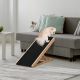 Elevated Dog Ramp for Bed, Foldable and Height Adjustable Pet Ramp for Cats with Non-Slip Finish, Pine 35.5