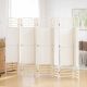  8 Panel Folding Room Divider Portable Privacy Screen Wave Fiber Room Partition for Home Office White