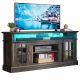 Television Stand, Tempered Glass Rustic Oak, 65