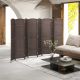 Folding Room Divider Screen 8 Panel 5.6 ' Tall Privacy Screen Freestanding Room Partition for Home Office,Brown