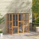  Outdoor Cat House Big Catio Wooden Feral Cat Shelter Enclosure with Large Spacious Interior, 6 High Ledges, Weather Protection Asphalt Roof, 71