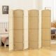  Folding Room Divider Screen 6 Panel 5.6' Tall Privacy Screen Freestanding Room Partition for Home Office, Beige