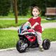 Aosom Licensed 6V Kids Ride on Motorcycle, Off-Road Battery Powered Three Wheels Dirtbike with USB, AUX, Music and Headlight for Toddler,Red
