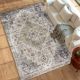  8x10 Area Rug, Vintage Machine Washable Rug, Non-Slip Carpet for Living Room, Bedroom, Dining Room,Brown and Green
