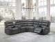 LV04130-1 LAF Gray Sectional with Light, Speakers and Dropdown