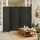  Folding Room Divider Screen 6 Panel 5.6 ' Tall Privacy Screen Freestanding Room Partition for Home Office, Black