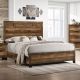 28597  Morales King Rustic Brown  Panel Bed  In A Box