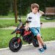 Qaba 12V Aprilia Licenced Kids Motorcycle with Training Wheels, Spring Suspension, LED Light, USB, Music,Red