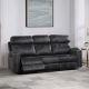 02570 HIRAH GREY RECLINING SOFA WITH CUPHOLDERS