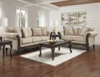 8551 2Pc  Emma Wheat Sofa Set (Sofa + Love)