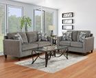 3101 2PC  Sims Charcoal Sofa Set (Sofa+Love)