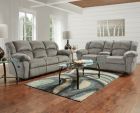 1001 2PC  Allure Grey Reclining Sofa Set (Sofa+Love)