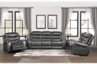 9405GY-6  3 Pc Gray Reclining Sofa Set (Sofa+Love+Recliner)