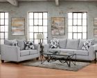 4105 2Pc  Herringbone Silver Sofa Set (Sofa+Love)