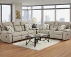 1725 2Pc Reclining Sofa Set Porschia Taupe (Sofa + Loveseat)
