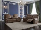 60900D 2Pc Crockett Brown Manual Reclining Sofa Set (Sofa + Love)
